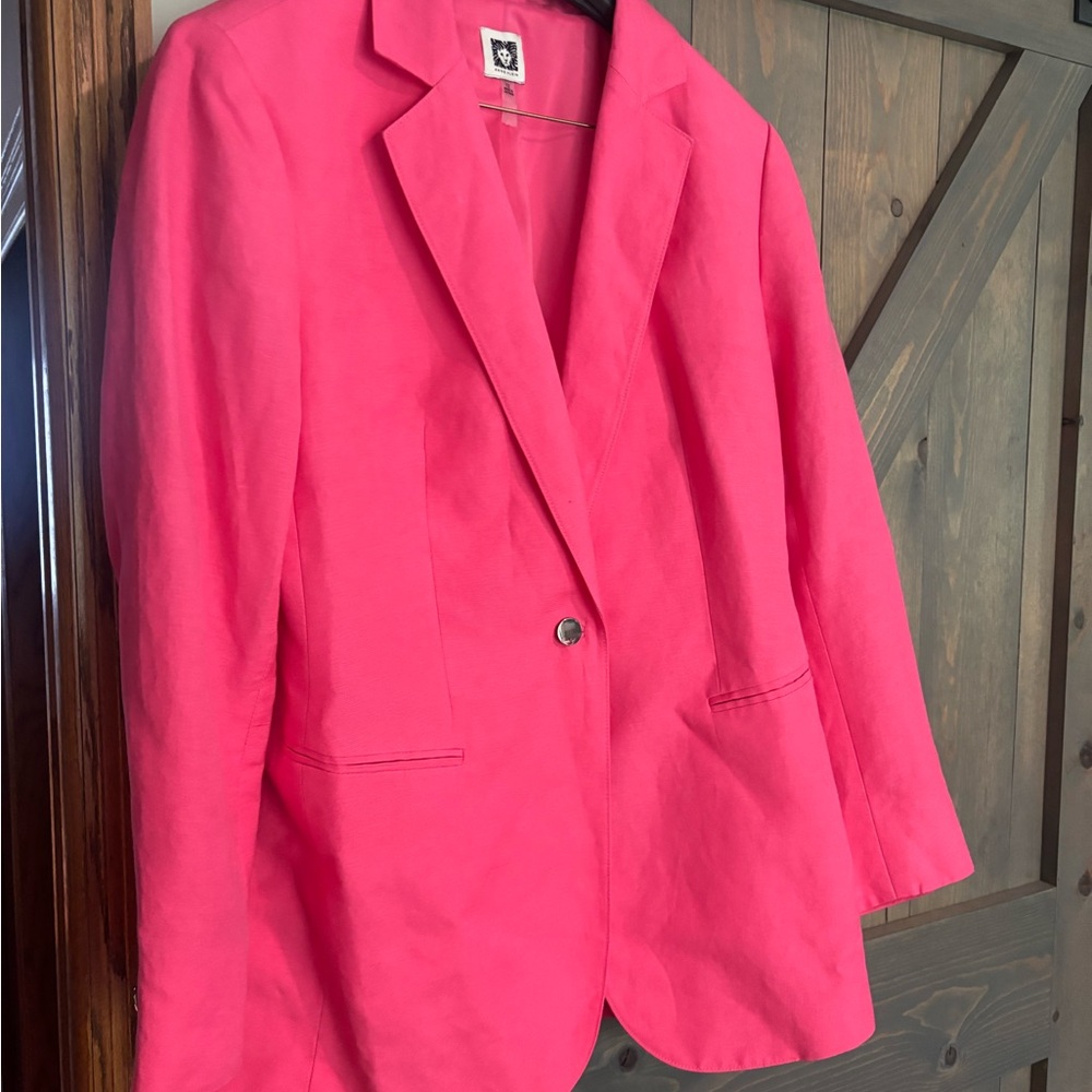 NWOT Anne Klein Vibrant Pink Blazer